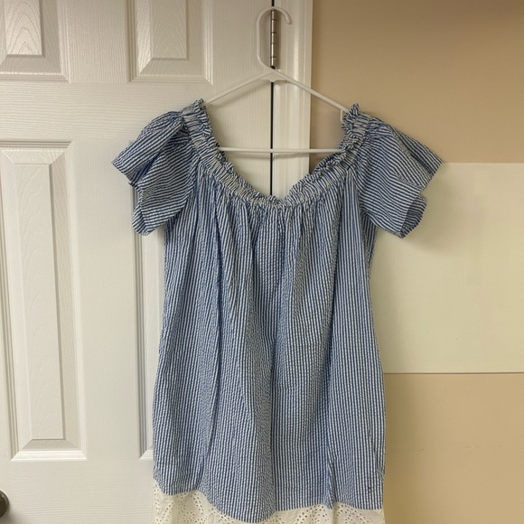 French Connection Belle Stripes Mixed Dress - Picture 2 of 6